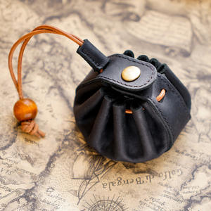 Fabrika damla nakliye ajan Vintage stil gerçek tam tahıl hakiki çılgın at deri Mini cüzdan değişim sikke anahtar çanta - Product Image 6