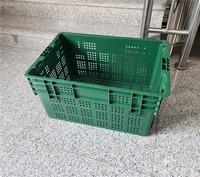 Paniers en plastique empilables durables en maille de PP recyclable pour fruits/légumes, caisses en gros pour supermarchés et commerces de détail