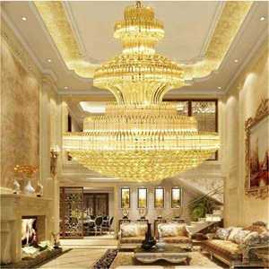 Lampe Boule De Cristal De Luxe Escalier De Mariage Grand Cristal Led Lustre Lumière pour Banque Hall - Product Image 4