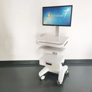 Stazione di lavoro del carrello del Computer dell'ospedale medico cinese a distanza insegna il carrello Mobile regolabile in plastica clinica dell'officina della scuola Hotel