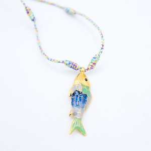 Colgantes de Joyería de Moda con Diseño de Peces Oceánicos, de Acero Inoxidable, Chapados en Oro, con Dijes de Animales Multicolor Esmaltados - Product Image 4