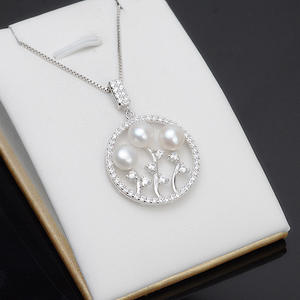 Pendentif Wenchi en argent S925, motif fleur avec perles multiples, vide, personnalisable, pour bijoux DIY, rehaussez votre style, modèle 13906 - Product Image 1