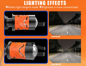 Faisceau haut et bas F90 Mini lentille 170W 6000K Double tubes en cuivre Canbus IP68 H4 3570 5050 puce voiture <span class=keywords><strong>moto</strong></span> <span class=keywords><strong>phare</strong></span> <span class=keywords><strong>Led</strong></span> - Product Image 4