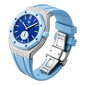Cinturino in silicone con cassa in acciaio inossidabile e diamanti per Swatch Royal Pop, <span class=keywords><strong>bracciale</strong></span> per Swatch AP Royal Pop, cinturino per orologio - Product Image 2