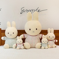 Boneka Kelinci Mia Lucu Biru Merah Super Lembut Bordir Boneka Hewan Hadiah Ulang Tahun 30cm Hadiah Ulang Tahun