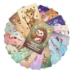 Nouvelle carte postale modèle : Animal mignon guerrier, courage, confiance, résilience – Inspire <span class=keywords><strong>une</strong></span> énergie <span class=keywords><strong>positive</strong></span> - Product Image 1