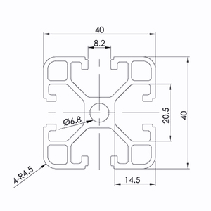 T-slot Aluminum Extrusion 4040 Industrial Aluminio Frame Track <strong>40x40</strong> t Slot Extrusion <strong>Aluminium</strong> <strong>Profile</strong> - Product Image 4