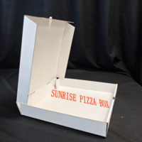 Boîtes à pizza écologiques de qualité alimentaire, personnalisées avec logo en relief, fournisseur direct d'usine SP3421, résistantes à la graisse, en kraft.