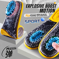 Semelles intérieures de sport en gel à coussin d'air, légères, respirantes, en maille matelassée, effet nuages, Popcorn, en PU haute élasticité