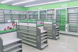 04-XDZYS009-P görsel mağazacılık mağaza tasarımı ahşap vitrin eczane mağaza dekorasyon ve ilaç mağaza vitrin için - Product Image 5