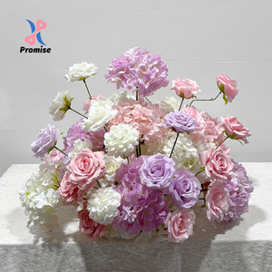 ดอกไม้ประดิษฐ์สีชมพูพาสเทล สีม่วงลาเวนเดอร์ สีขาว สำหรับตกแต่งโต๊ะงานแต่งงาน - Product Image 1
