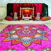 Autocollant en vinyle adhésif personnalisé pour piste de danse de mariage - Décoration de fond durable, résistante aux UV et imperméable