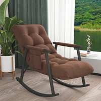 Fauteuil inclinable de loisirs en tissu unique, Design à bascule, chaise longue de salon