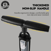 FAST BEE High Pressure Portable Bicycle Air Tire Pump with Schrader Valve Gauge 80-130PSI Made of Plastic & Steel