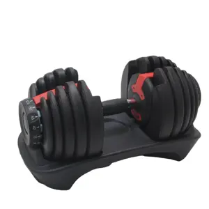 Haltère 40kg ajustable, technologie de fitness professionnelle, ensemble de haltères