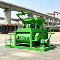 Prix usine Bétonnière JS750, capacité de production par lot de 750 litres, avec tambour à goujons et bras de levage
