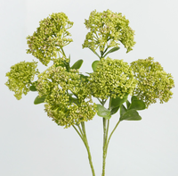Fleur artificielle Babao multi-têtes, imitation de chou-fleur et de fruits de riz, écologique, haute simulation, pour Thanksgiving et mariage, vert