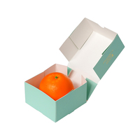 Boîte à gâteau personnalisée avec estampage à chaud, imperméable, doublée d'éponge, emballage en papier rigide bleu de luxe, emballage pour pâtisserie, dessert, cadeau, carton de qualité alimentaire
