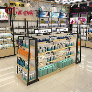 Étagère de présentation de produits de beauté coréens en gros, présentoir de maquillage, étagères de produits de beauté au détail, étagères à cheveux, étagères à cosmétiques avec éclairage - Product Image 5