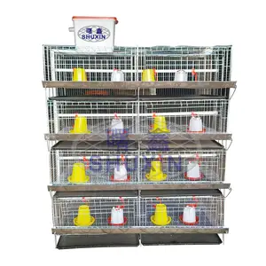 Tavuk çiftliği kuluçka kafesi 3 / 4 katlı Q235 galvanizli çelik katman bebek tavuk kafesi satılık