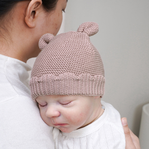 Gorros de punto de algodón <span class=keywords><strong>para</strong></span> bebé Mimixiong, con orejas adorables, sin costuras, de ganchillo, <span class=keywords><strong>para</strong></span> <span class=keywords><strong>recién</strong></span> <span class=keywords><strong>nacido</strong></span>. - Product Image 4