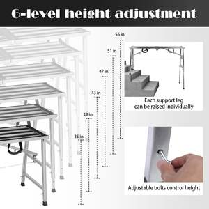 บันไดพับได้แบบยืดหดได้บันไดสำหรับงานปรับปรุงนั่งร้านบันไดด้านวิศวกรรมหลายฟังก์ชั่น - Product Image 3