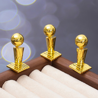 Trophée de championnat Larry O'Brien en alliage, mini trophée de basketball, ornement - Fabriqué à Guangzhou, cadeau de jeu, souvenir sportif scolaire