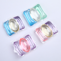 Capsules de lessive en gel jetables écologiques non toxiques pour un nettoyage en profondeur, divers parfums, 3 1/4 1, pour vêtements