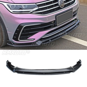 Car Front Bumper <b>Lip</b> Diffuser Spoiler Glossy Black Modification Part for Volkswagen Tiguan L R-Line 22 Protector Car Accessories - Product Image 4