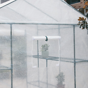 Mini passeggiata portatile all'aperto della serra di alta qualità In 3 livelli 12 scaffali si erge piccola scaffalatura verde <span class=keywords><strong>casa</strong></span> per erba e fiore - Product Image 3