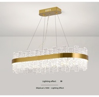 Lustre LED en verre flocon de neige et fer doré avec angle de faisceau de 360°, CRI élevé 80, garantie de 2 ans, montage au plafond pour usage hôtelier