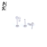 Labret en acier inoxydable plaqué or avec zircon cubique et pendentif en pierre précieuse pour mariage et fiançailles