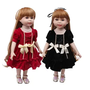 18英寸娃娃服装洋娃娃连衣裙裙子上衣适合45厘米身高女孩娃娃