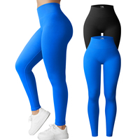 Nuevas mallas sin costuras de cintura alta para mujer, gimnasio, entrenamiento, control de barriga