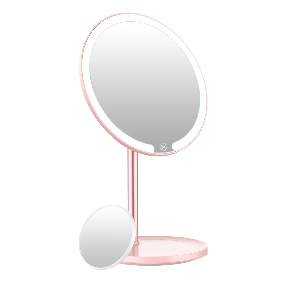 2021 новый стиль 2 в 1 съемный дизайн перезаряжаемое светодиодное зеркало для макияжа настольное зеркало для туалетного столика настенное зеркало
