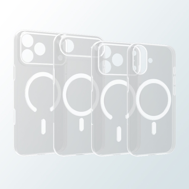Twins for Clear Slim Magnetic Case for 0.6mm PP Minimalist Super Thin Anti Yellow Transparent Cover for iPhone 15 16 17 Pro Max