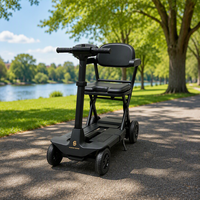 Scooter de mobilité pliable léger à déverrouillage NFC pour personnes âgées, scooter électrique portable à 4 roues, sécurité garantie, batterie non incluse