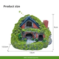 Abri paysager pour aquarium à double couche Hobbit House, rocaille de simulation, abri pour reptiles, accessoire d'aquarium chinois