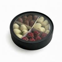 Nouvelle conception de boîte à macarons ronde de luxe avec logo, boîte de présentation pour macarons, emballage alimentaire pour pâtisserie, chocolat, cadeau, petite boîte à dessert