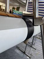 Dock flottant gonflable personnalisé QIQU à double paroi en EVA avec pont en teck et quincaillerie en acier inoxydable 316 pour usage commercial