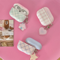 Étui pour écouteurs en silicone à motif écossais contrastant, anti-chute, pour Pro 2/2/3/4, housse de protection pour femmes