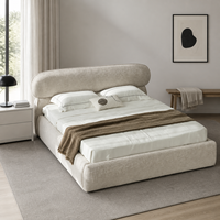 Ensemble de meubles de chambre à coucher de style européen 2026 : Lit king-size de luxe, lit king-size moderne avec lit double rembourré