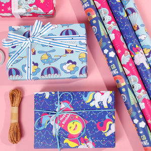 Haute qualité nouvelle série d'anniversaire en gros emballage en papier couché rouleau de papier d'emballage artisanat supérieur - Product Image 1