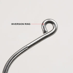 Mustad 35100UN-TS Hameçon de leurre simple en ligne à gros œil inversé Hameçon d'assistance en carbone personnalisé Jigging pour la pêche - Product Image 4