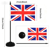 Liberia Desk Flag Miniature Desktop Flag with Pole Stand Base Small Table Flag for Office Business Home Decor Festival