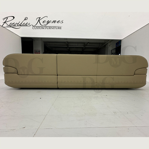 Juego de Sofás Renoidcas Keynes Chesterfield Moderno de 3 Plazas en Cuero Genuino con Brazos Curvos y Respaldo Firme para Sala de Estar de Apartamento - Product Image 2
