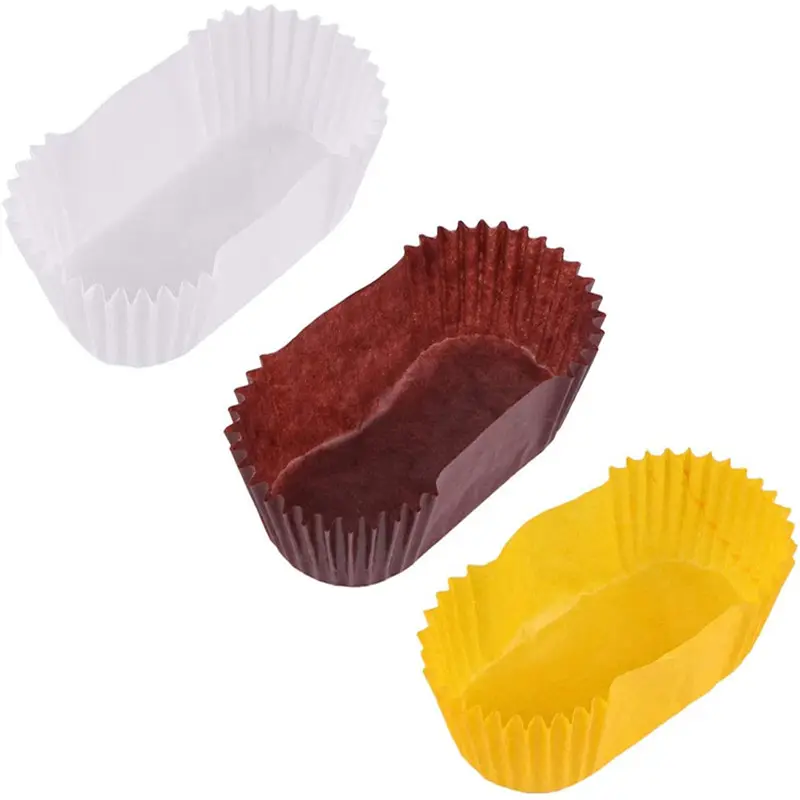 Wegwerp Vetvrij Papier Boot Vorm Lange Rechthoek Muffin Bakken Paper Cups Cupcake Liners