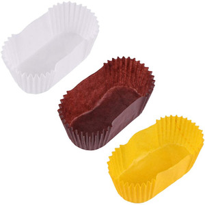 disposable grease proof paper boat shape long rectangle muffin baking paper cups cupcake liners