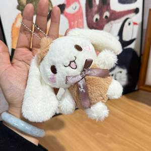 Özelleştirilebilir Mini çocuk tarçın köpek peluş kolye bebek yumuşak pamuk anahtarlık Schoolbag süs çift süsleme-büyük hediye - Product Image 5