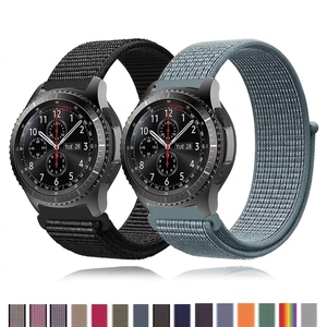 <span class=keywords><strong>Bracelet</strong></span> en nylon respirant de luxe pour <span class=keywords><strong>Samsung</strong></span> Galaxy Watch 4/3 Classic Active <span class=keywords><strong>2</strong></span>/<span class=keywords><strong>Gear</strong></span> S3/S2 et Huawei Watch GT - Product Image 1